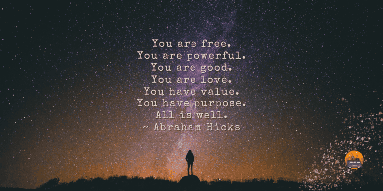 Kirsti Out Wandering Blog post You are free. You are powerful. You are good. You are love. You have value. You have purpose. All is well. ~ Abraham Hicks