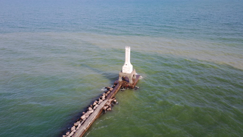 port washington lighthouse_drone