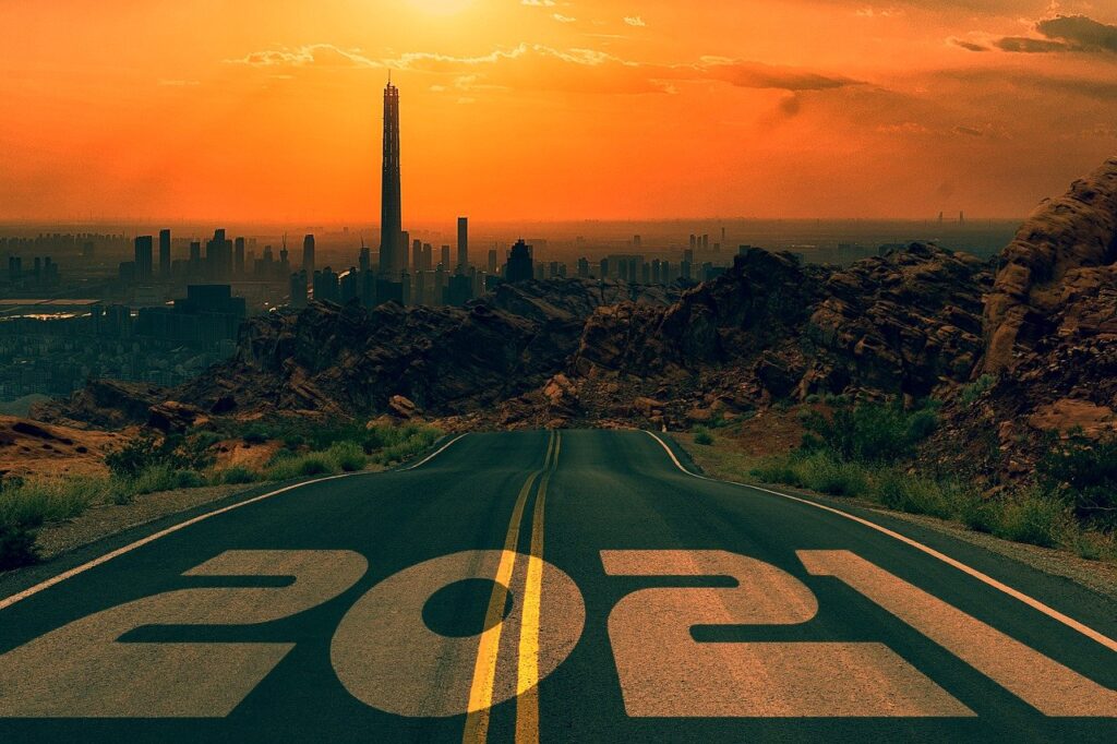 road, new year, 2021