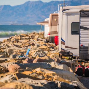 camping, RVs and waves
