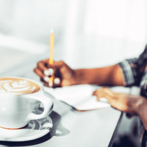 woman, coffee, writing